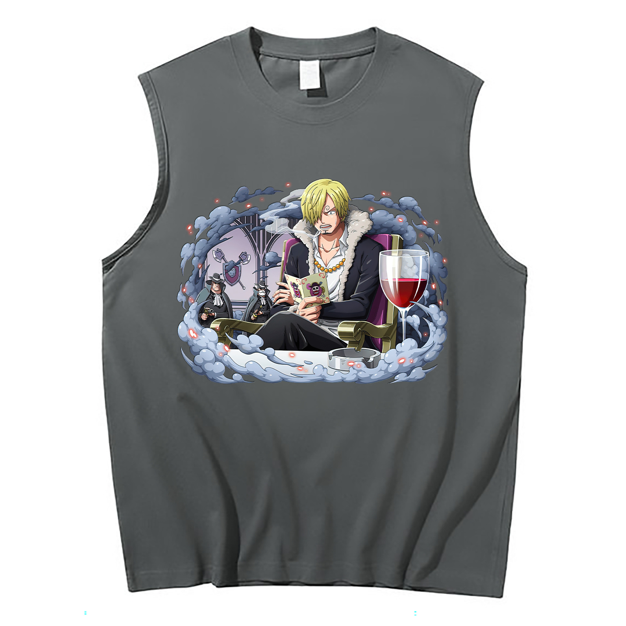 （画像用） ワンピース サンジ ONE PIECE Sanji コットン100％タンクトップ（フロントプリント）